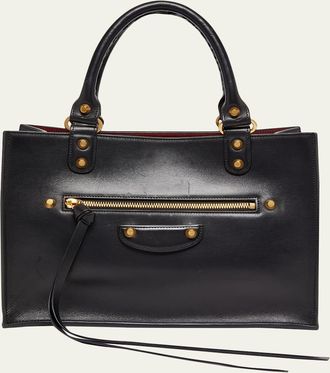 Balenciaga Le City Sleek Leather Top-Handle Bag