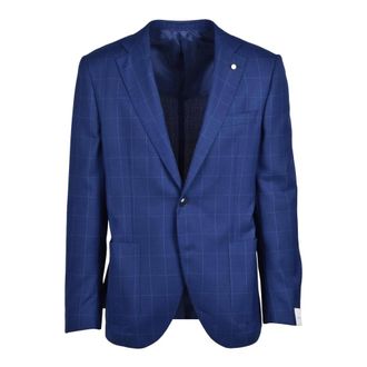 Luigi Bianchi Mantova Heren, Jassen, Blauw, Maat: XL Wol