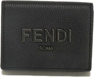 Fendi Black Gunmetal Wallet (Tri-Fold) (Pre-Owned)