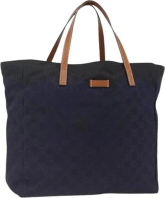 Gucci Pre-owned Tote Bags, female, Blue, Size: ONE SIZE Pre-owned Vintage Tote Bag