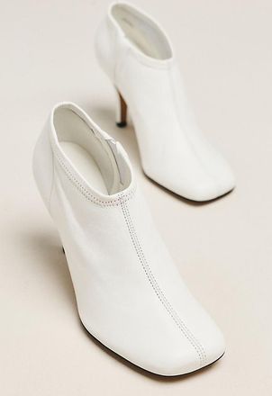 Maeve Square-Toe Leather Booties