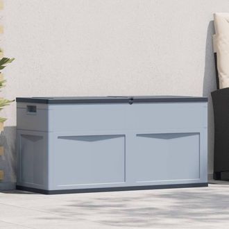 Berkfield Home Garden Storage Box 320 L Grey Black