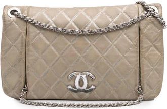 Chanel Pre-owned Cross Body Bags, female, Brown, Size: ONE SIZE Pre-owned Chanel Quilted Lambskin Crossbody Bag