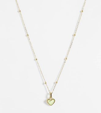 Abbott Lyon Collana con ciondolo a cuore in quarzo giallo placcata oro 18 carati