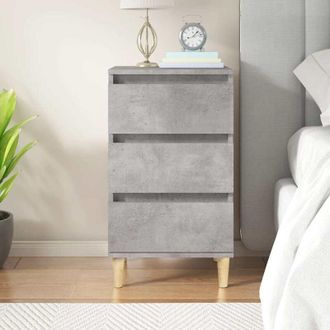 vidaXL Vidaxl - Bedside Cabinet Concrete Grey 40x35x70 cm Engineered Wood