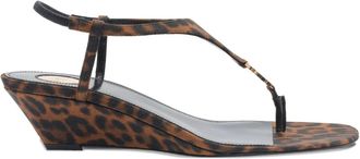 Saint Laurent 40 mm Cassandra sandalen - Bruin