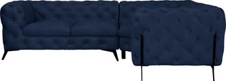 HOME AFFAIRE Chesterfield-Sofa »Amaury L-Form« Chesterfield-Optik, Breite/Tiefe je 262 cm, Fussfarbe wählbar