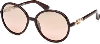 Max Mara MM0065 EMME15 52G Womens Sunglasses Tortoiseshell Size 58
