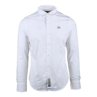 La Martina Casual Shirts - Heren - Zakelijke Overhemden - Wit - S - Katoen - Overhemden