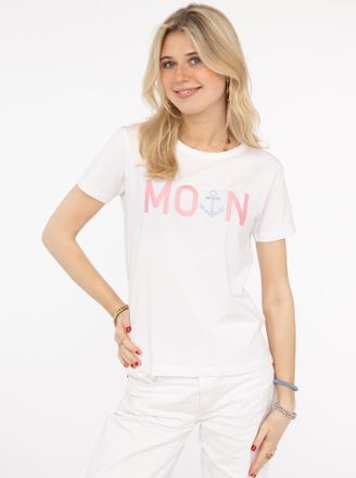 Zwillingsherz T-Shirt ZWILLINGSHERZ MoinZH, Damen, Gr. XXL, weiss (wei&szlig;), Web, Obermaterial: 92% Baumwolle, 8% Elasthan, normal normal, Rundhals, Shirts T-Shirt, Ku