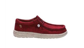 Lamofootwear Womens Paula Canvas Casual Deck Shoe In Burgundy
