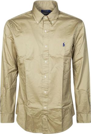 Polo Ralph Lauren Camicia Twill - Heren - Casual Overhemden - Beige - S - Katoen - Overhemden