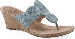 White Mountain Affogato Wedge Sandal in Sky Blue/Smooth at Nordstrom Rack, Size 7.5