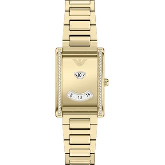 Emporio Armani Genni Tank Watch, 22mm x 32mm in Gold at Nordstrom