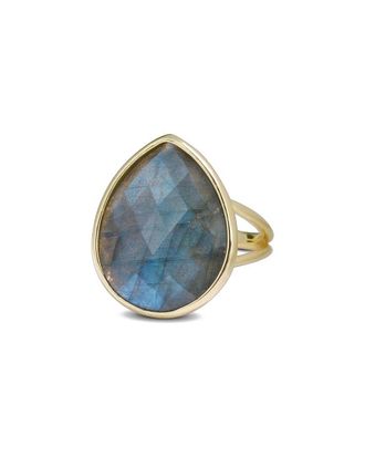 Liv Oliver 18K Plated 14.47 Ct. Tw. Labradorite Ring