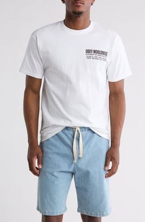 Obey Worldwide Power Equity Graphic T-Shirt in White at Nordstrom Rack, Size Xx-Large