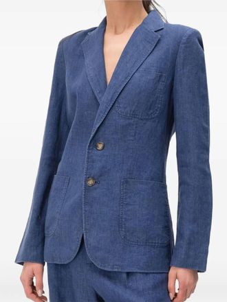 Polo Ralph Lauren single-breasted wool blazer - women - Wool - M - Blue