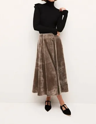 Marie Oliver Monroe Skirt In Pewter