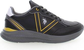 U.S.Polo Association Black Polyester Mens Mens Sneaker