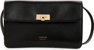 Ferragamo Harley Leather Shoulder Bag in Nero at Nordstrom