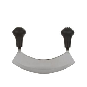 KASANOVA Mezzaluna con doppia lama in acciaio, 17,5x3,8x12,5 cm