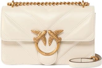 Pinko Borsa a tracolla Love Birds mini - Bianco
