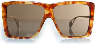 Gucci Gucci, Havana bruine oversized zonnebril