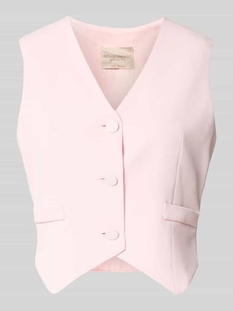 Rinascimento Rinascimento Anzugweste mit Paspeltasche in Rosa, Gr&ouml;&szlig;e L
