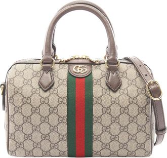 Gucci Pre-owned Gucci GG Supreme Ophidia Web Boston Bag Ladies N8DO20DF7NRVS1X9