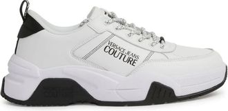 Versace Jeans Couture Witte Sneakers voor Mannen Aw 24 - Heren - Sneakers - Wit - 39 EU - Leer - Schoenen