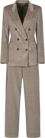 Tagliatore Parigi Foderata - Dames - Blazers - Bruin - L - Leer - Jassen