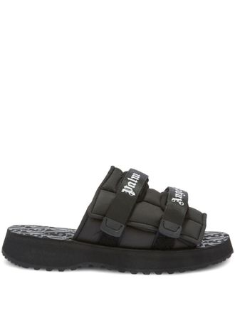 Palm Angels x Suicoke Moto-P touch-strap slides - men - Polyester/Polyester/Rubber - 14 - Black