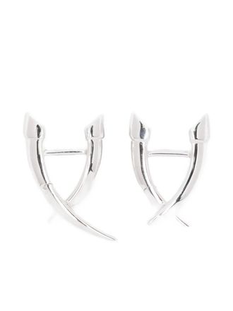 Shaun Leane Kleine Saber Crossover oorbellen - Zilver