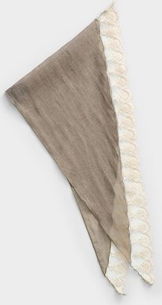 Simons Womens Lace trim triangular scarf