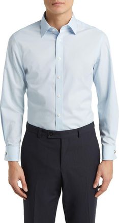 CHARLES TYRWHITT Non-Iron Poplin Shirt in Sky Blue at Nordstrom, Size 17.5