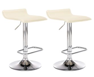 Clp Set De 2 Taburetes Dyn En Cuero Pu Crema
