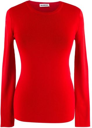 Balenciaga Crewneck Fine Knit Logo Jumper Size S