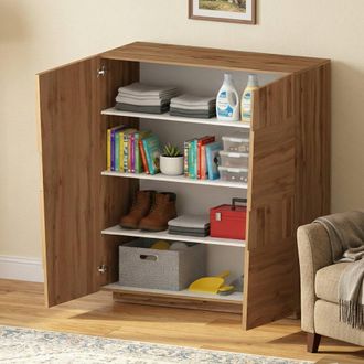 Dmora Armario Multiusos 2 Puertas Zulimo, Armario Multifuncional, Armario De 2 Puertas, 120x44h126 Cm, Roble, Con Embalaje Reforzado - Dmora