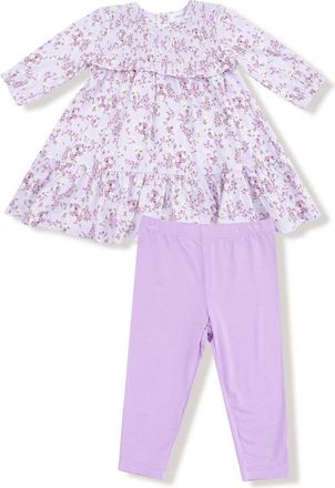 Angel Dear Sweet Dreams Smocked Top & Leggings Set in Light Purple at Nordstrom, Size 12-18M