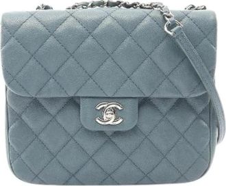Chanel Pre-owned Matelasse Grained Calf Shoulder Bag - Dames - Vintage Schoudertas - Blauw - ONE Size - Leer - Vintage