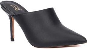 New York & Company Carlette Snake Embossed Heeled Mule in Black Croc at Nordstrom Rack, Size 11