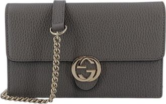 Gucci Gucci leren crossbodytas met portemonnee en ketting