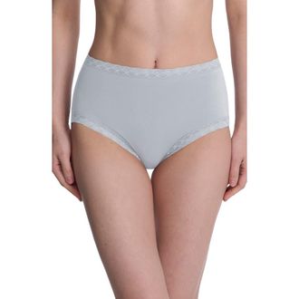 Natori Bliss Stretch Cotton Full Briefs in Quarry at Nordstrom, Size Small