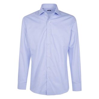 Barba Formal Shirts - Heren - Zakelijke Overhemden - Blauw - L - Overhemden