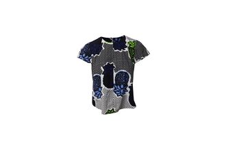 Moschino Pineapple Print Top in Multicolor Cotton