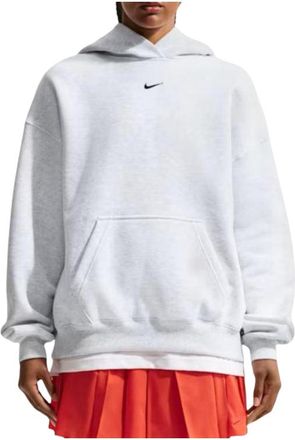 Nike (WMNS) Nike Studio Fleece Medium Weight Hoodie Birch Heather Black IM8502-051