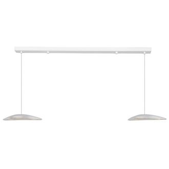Netlighting Invador Straight Bar Pendant Ceiling Light Shiny White