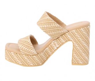 Matisse Footwear Womens Gem Block Heel Platform Sandals In Tan