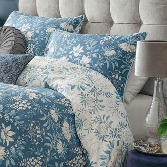 Laura Ashley Juego de funda n&oacute;rdica vitage azul 200x200cm