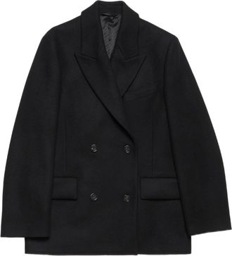 Acne Studios double-breast blazer - women - Wool/Nylon/Acetate/Viscose - 36 - Black